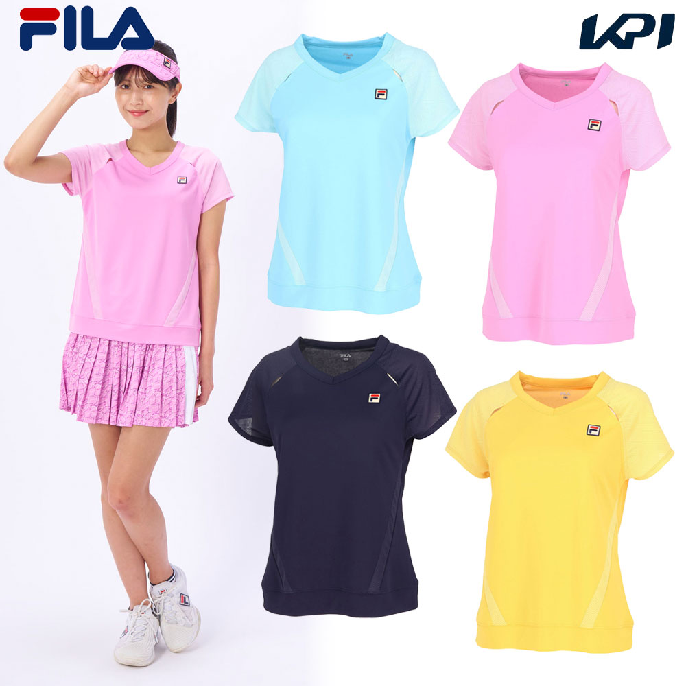 フィラ FILA テニスウェア レディース   ゲームシャツ VL2834 2024SS