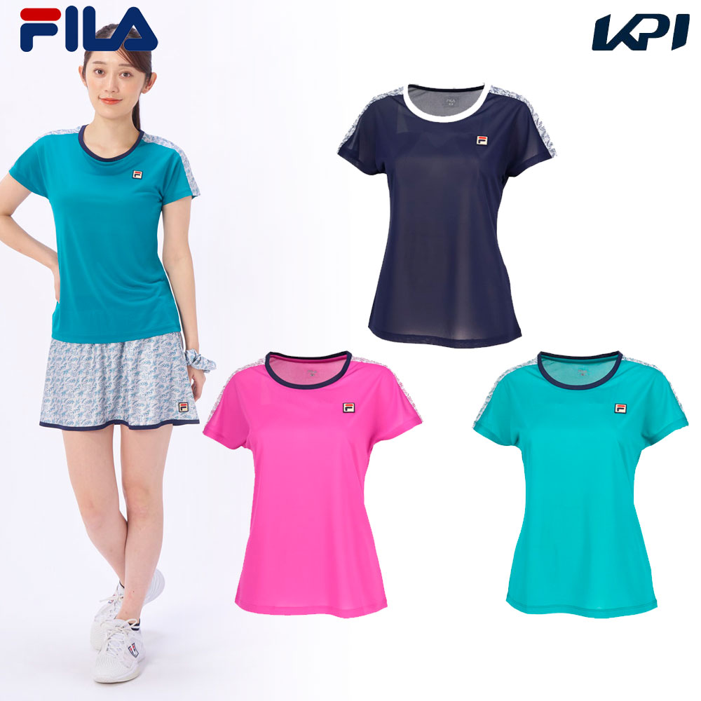 フィラ FILA テニスウェア レディース   ゲームシャツ VL2872 2024SS