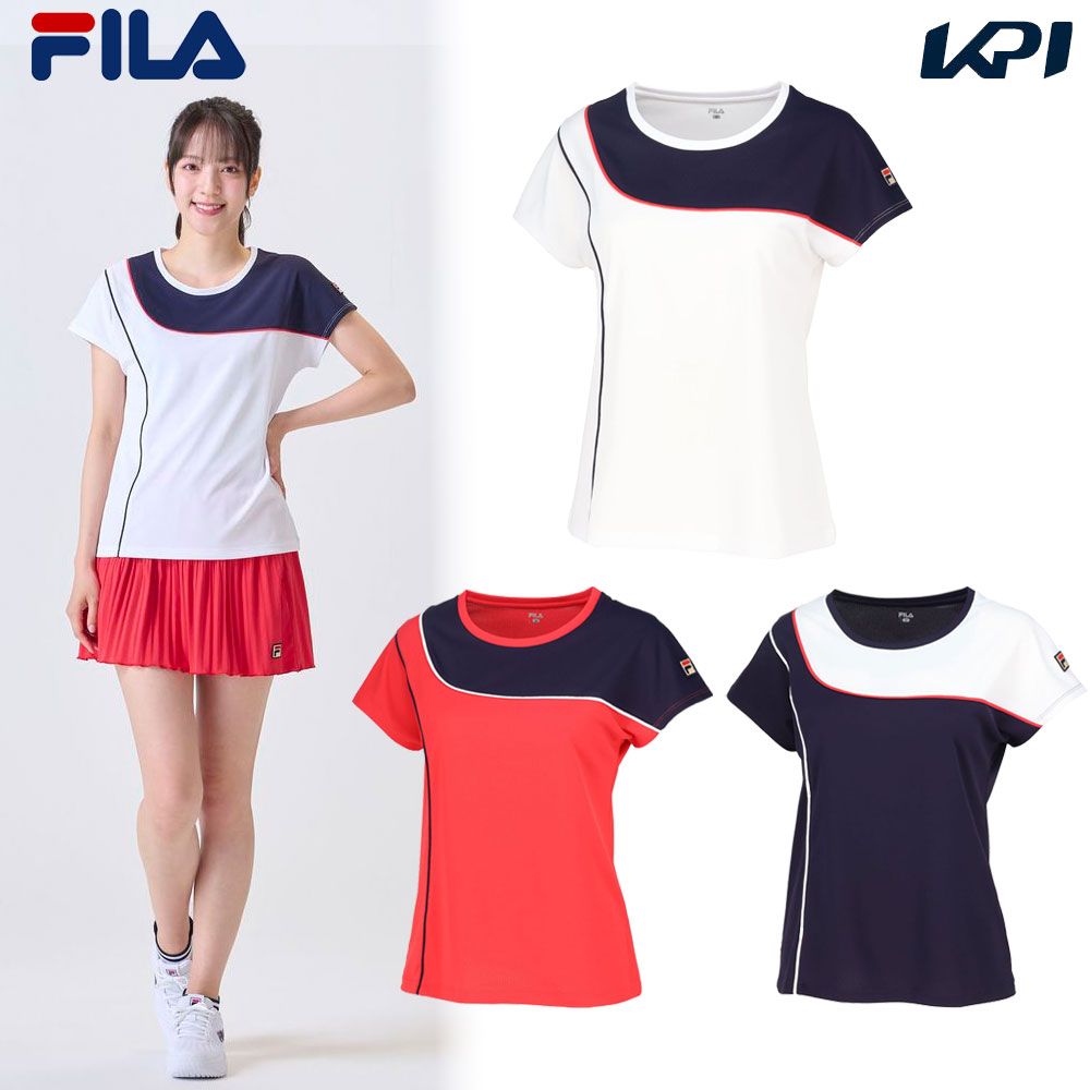 フィラ FILA テニスウェア レディース   ゲームシャツ VL2937 2024FW