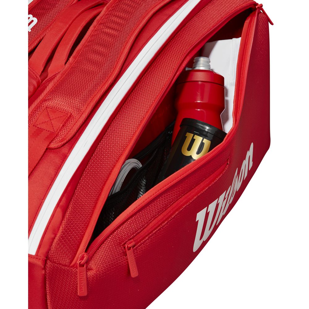 「最短当日出荷」ウイルソン Wilson テニスバッグ・ケース SUPER TOUR RED 9PK スーパーツアー ラケットバッグ WR8036701001_5