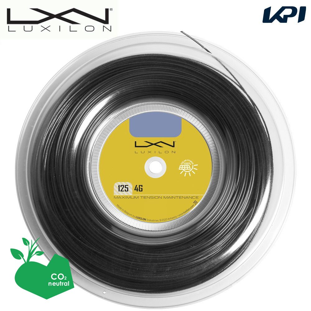 LUXILON - 「最短当日さし出し」「SDGs事業計画」ルキシロン 庭球ガット・より糸  4G BLACK 125  200m渦巻形 REEL BLACK 125 WR8308301125 ガット-スポーツ