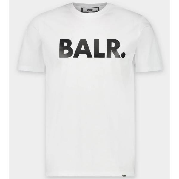 BALR. ボーラー Tシャツ メンズ 半袖 ロゴ ホワイト BRAND STRAIGHT T-SHIRT B1112-1048-WHTBLK