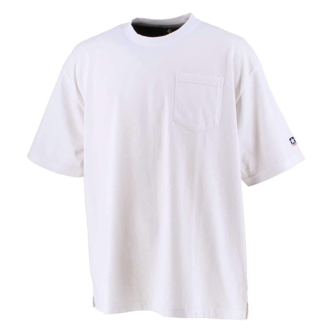 コンバース Tシャツ 半袖 メンズ クルーネック 胸ポケット付き CA221385-1100