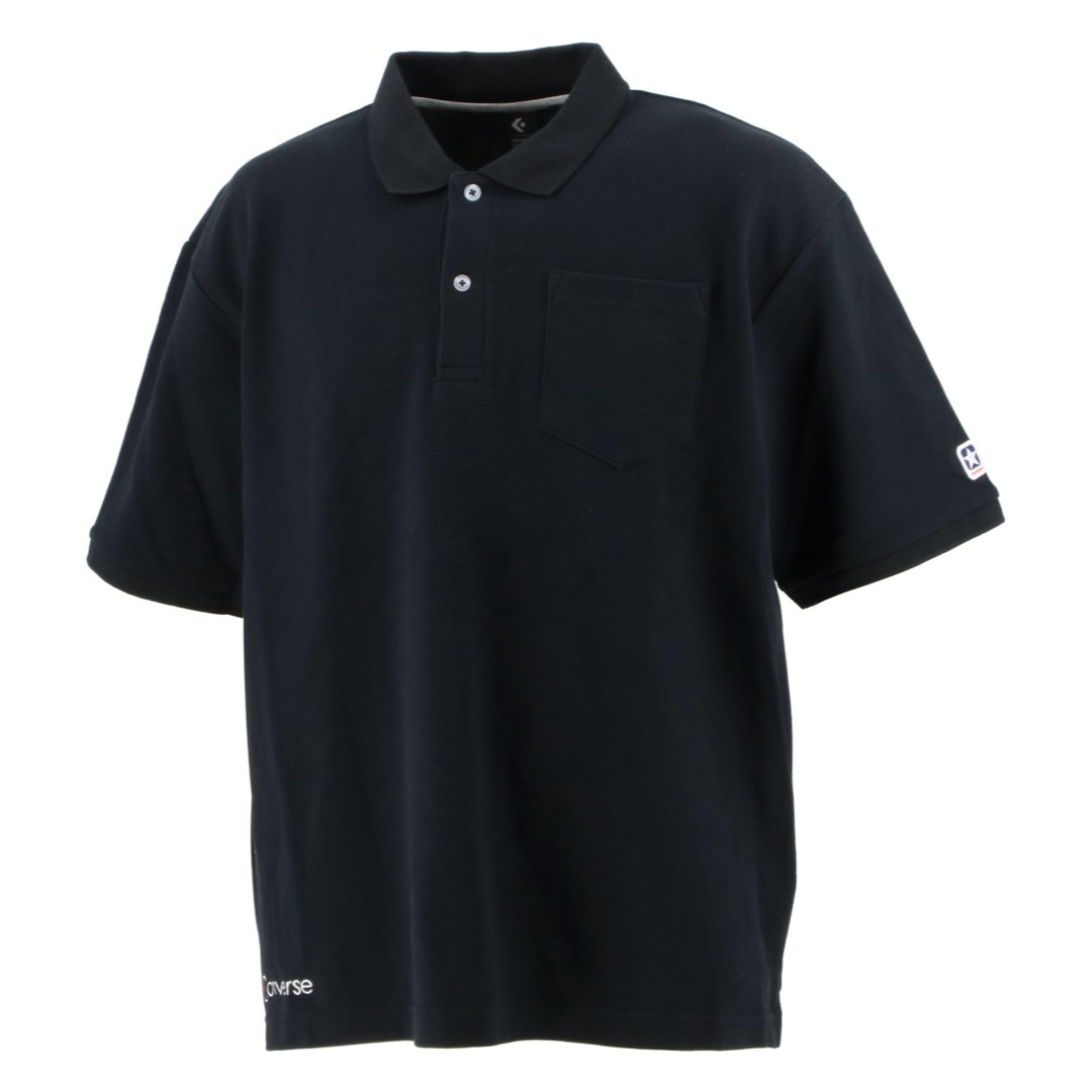 コンバース ポロシャツ メンズ ブラック 黒 CA221481-1900 半袖