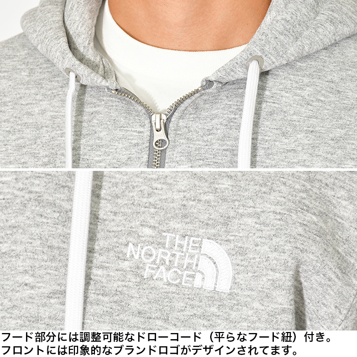 ノースフェイス パーカー メンズ レディース フード ロゴ スクエアロゴ フルジップ THE NORTH FACE Square Logo Full  Zip ジップパーカー 裏起毛 NT62349