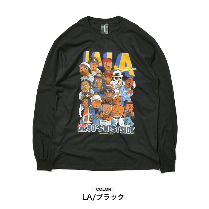 ラップアタック Tシャツ ロンT RAP ATTACK L/S Tee NY LA メンズ