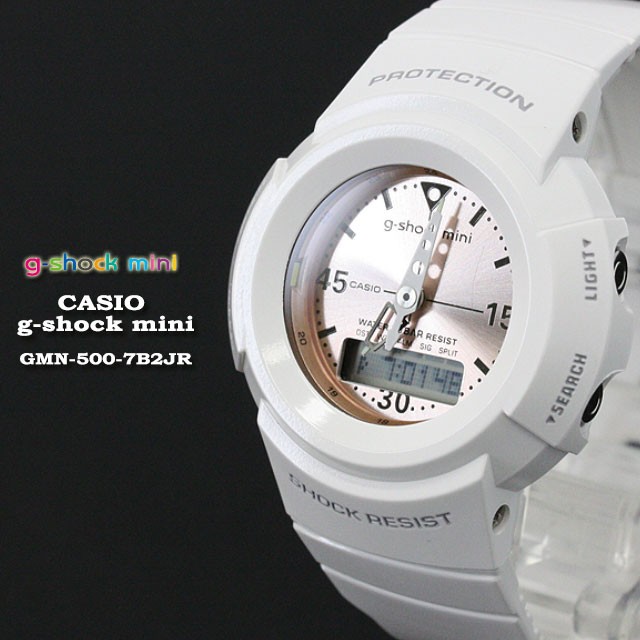 g-shock mini ジーショックミニ Gショック GMN-500-7B2JR White : gmn