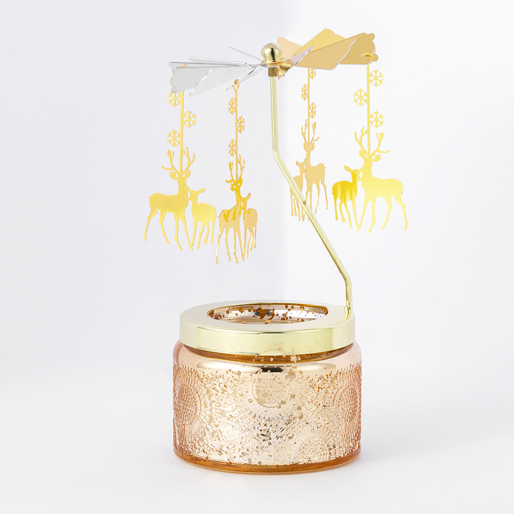 クリスマス 2025 ロータリー アロマキャンドルホルダー / アロマ キャンドル プレゼント ギフト 誕生日 おしゃれ 可愛い 幻想的 癒し 友達 間接照明 |  | 04