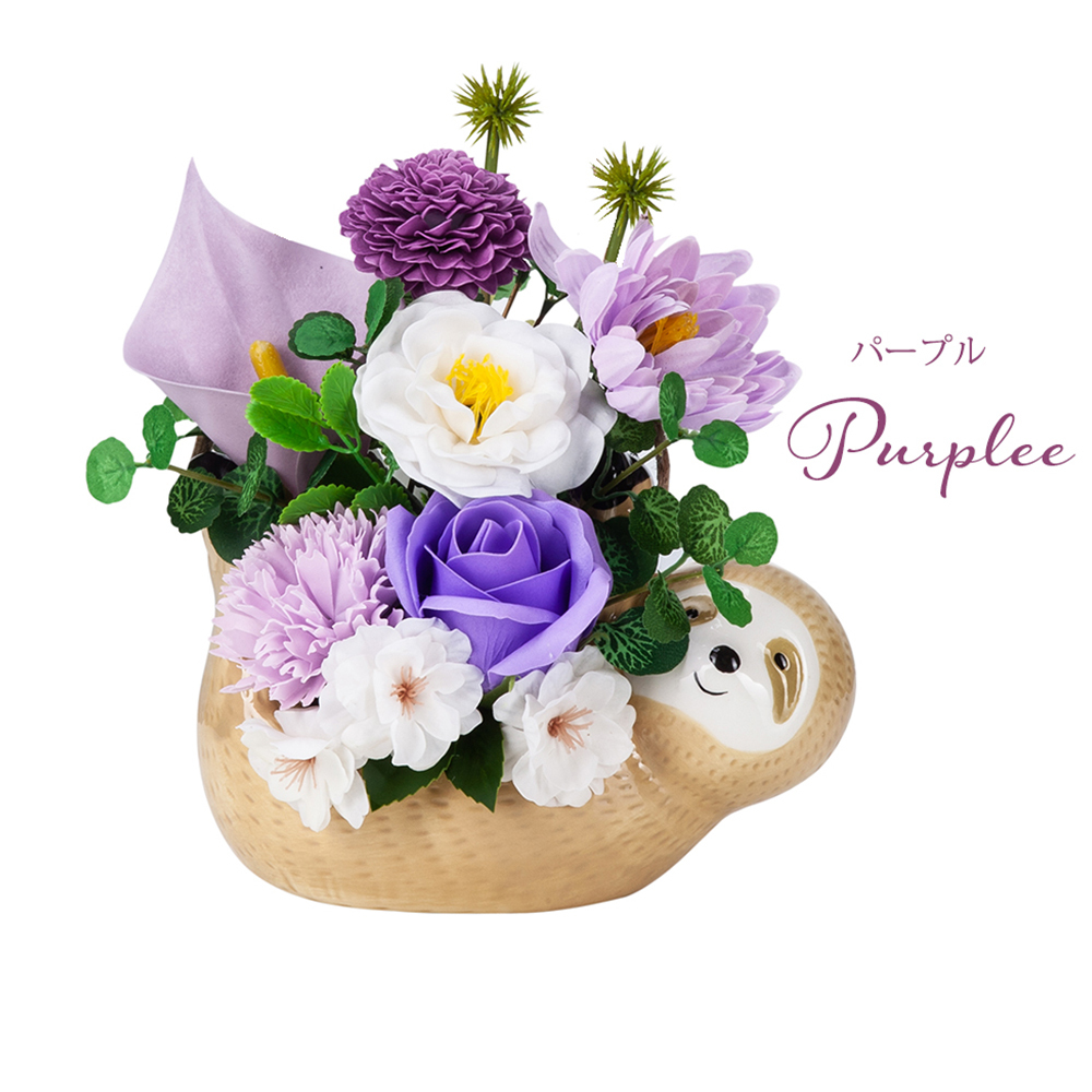 クリスマス 2025 スイーツ ラッピング 付き なまけもの  ソープフラワー / ギフト プレゼント 誕生日 花 バラ カーネーション アレンジメント お祝い |  | 02