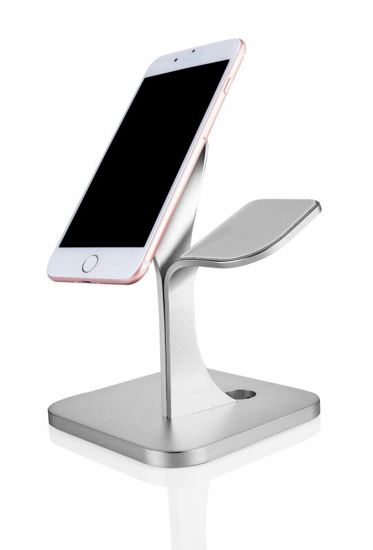 2つ置き リーフデザイン スタイリッシュ スマホスタンド / 卓上 充電 スマートフォン スマホ スタンド 自撮り オンライン授業 配信 爆買 |  | 02