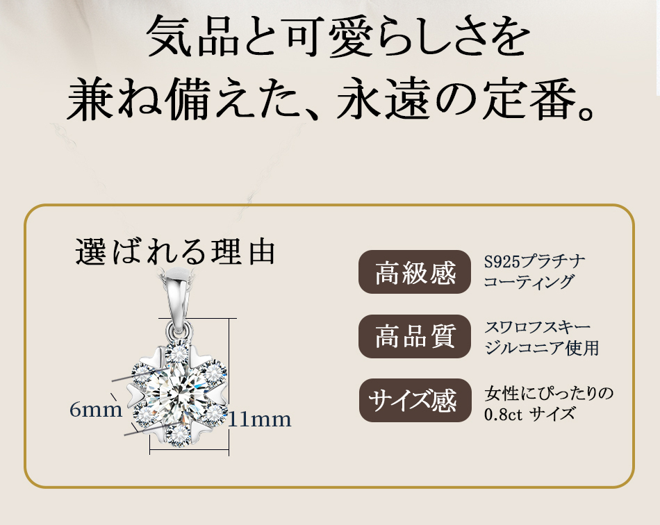 ネックレス レディース スワロフスキー ジルコニア 説明画像8
