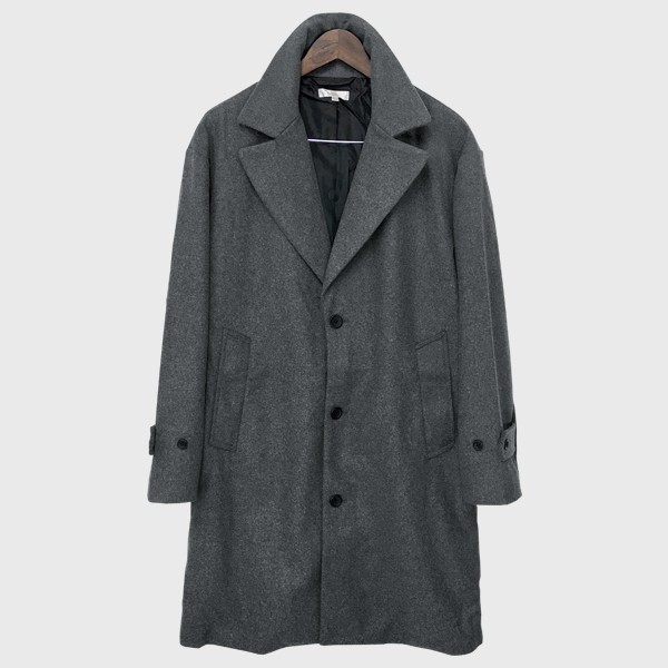 閉店セール】メルトンウール混チェスターコート メンズ メルトンウール