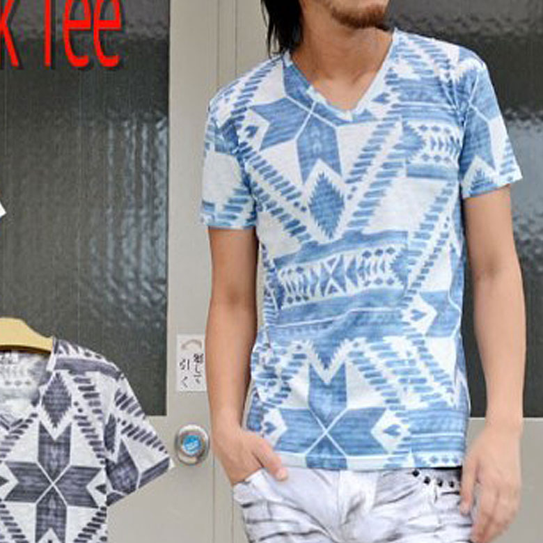 Tシャツ メンズ Vネックノルディック半袖Tシャツ Bernings-sho