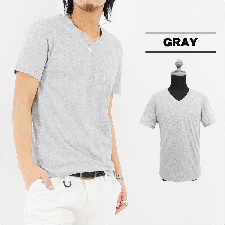 salsation VネックTシャツ　淡グリーン シンプルVネックTシャツ(半袖)(洗濯機OK) - ファッション通販