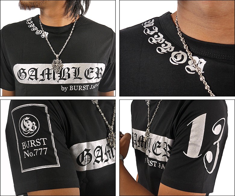バックプリント半袖クルーネックTシャツ 半袖Tシャツ Tee ラメ