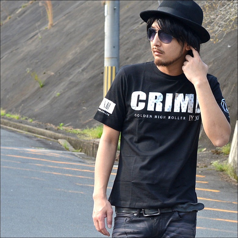 Tシャツ メンズ モノグラムロゴデザインプリント半袖Tシャツ
