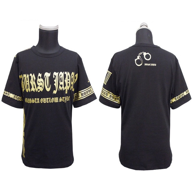 サイド日章旗半袖クルーネックTシャツ 半袖Tシャツ Tee ラメ