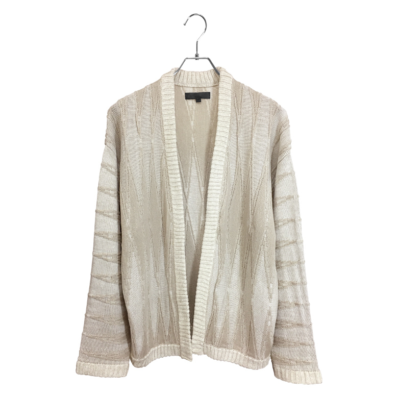 閉店セール】ジオメトリック柄 プレーティング編み アクリルニット