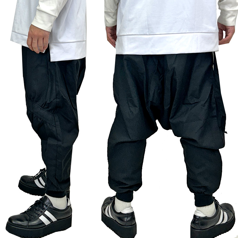 閉店セール】ストライプ バルーン サルエル ジョガーパンツ 超サルエル