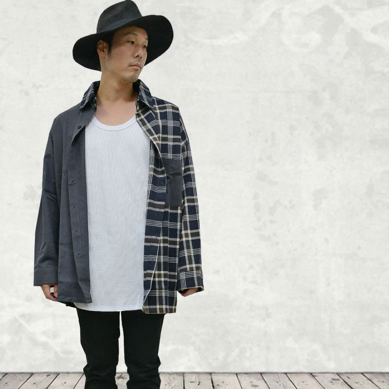 【美品✨】Plage ロングシャツ　ビックシルエット　羽織り　抜け感　日本製　青 美品✨】Plage ロングシャツ ビックシルエット 羽織り 抜け感