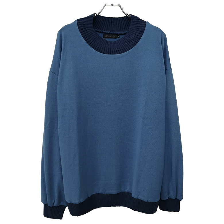 近年 MARGARET HOWELL モックネック セーター 切替 リブニット 近年 MARGARET HOWELL モックネック セーター 切替 リブニット