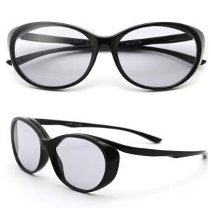 メガネの上からお洒落にかけられる。UV対策に最適な薄色レンズ メラニンレンズ採用のオーバーサングラス...