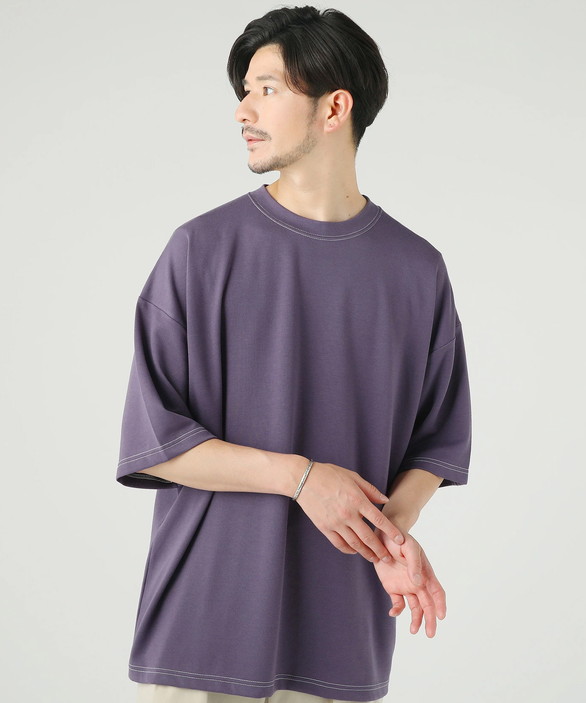 メンズ Tシャツ ステッチライン 重ね着風 クルーネック a1216 ダブルステッチ海軍クルーネックTシャツ – Karakubuy