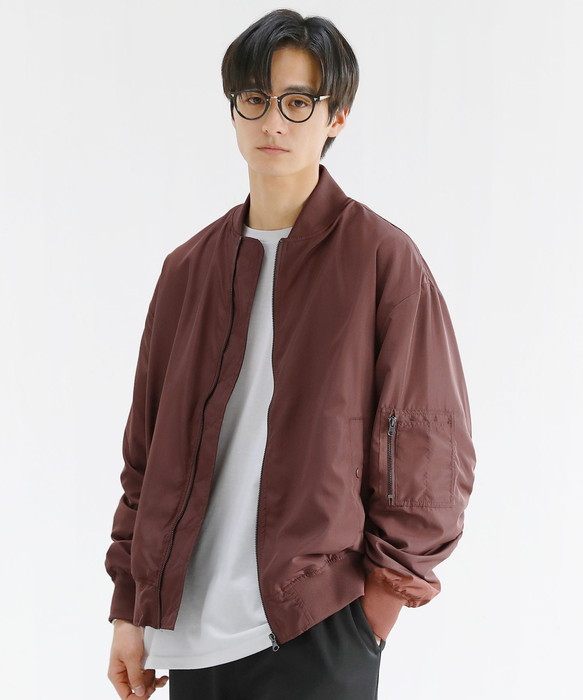 MA-1 ブルゾン アウター メンズ ルーズフィット シャーリング