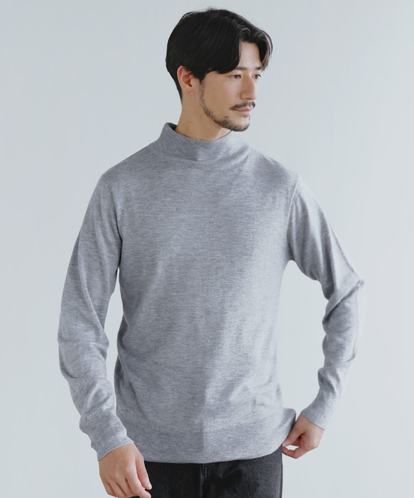 カシミヤニット モックネック メンズ ハイゲージ ニット プルオーバー ハイネック ニットセーター カシミヤ ニット 薄手 防寒 保温 暖かい 秋冬 インナー ニット センター スリム フィット ニットプルオーバー 無地 ビジネス オフィス 通勤 大きいサイズ 黒 紺 【送無】 ニット モックネックニット ウール混 メンズ 長袖 カシミヤタッチ 抗