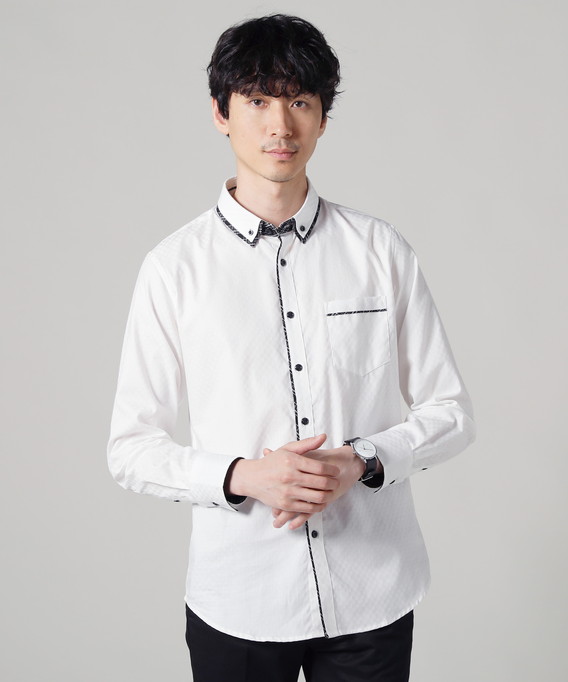 イケオジ シャツ サマーシャツ メンズ 夏服 40代 男性 白シャツ