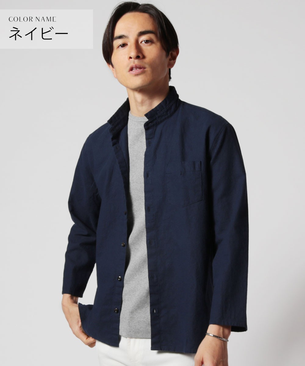 ジャケット メンズ ブランド 日本製 シャツ 綿 麻 9分袖 チビ襟 キャンバス地 ライトアウター ライトジャケット Upscape Audience Buy Sputnicks スプートニクス 通販 Yahoo ショッピング