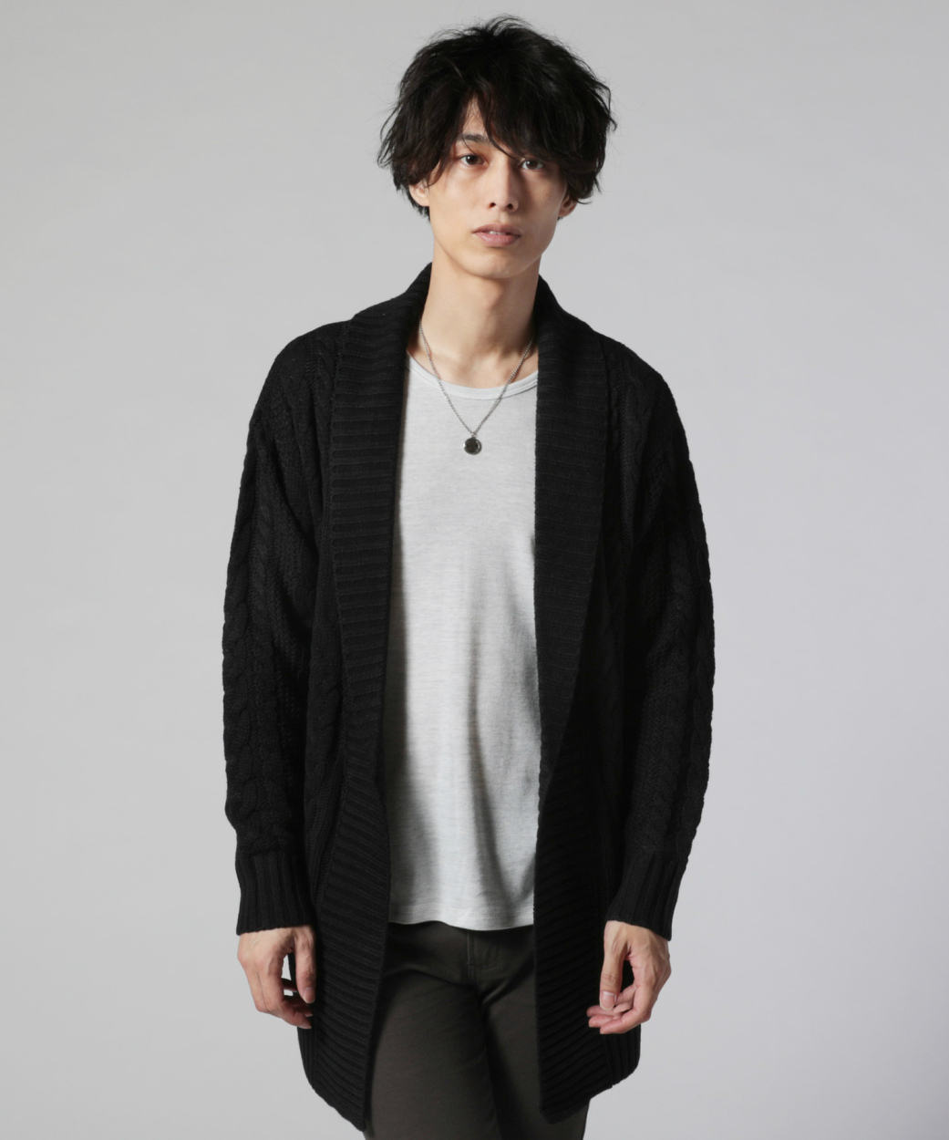 未使用✨NO ID. ドレープショールラップガウン ジャケット カーディガン M 未使用☆NO ID. ドレープショールラップガウン ジャケット