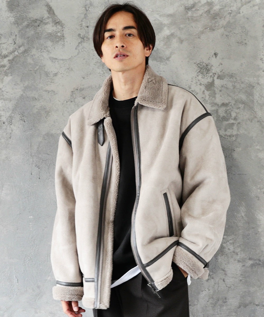 ムートンジャケット メンズ フェイクムートン B 3ジャケット Slick Buy0325 Sputnicks スプートニクス 通販 Yahoo ショッピング