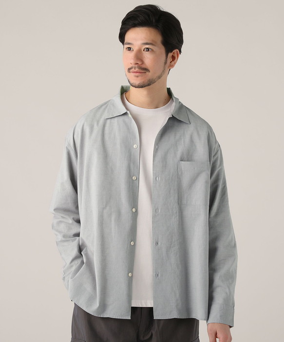 シャツ レギュラーシャツ 長袖シャツ メンズ テックリネン