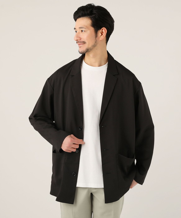 テーラードジャケット メンズ 春 春服 テックポリエステル ストレッチ