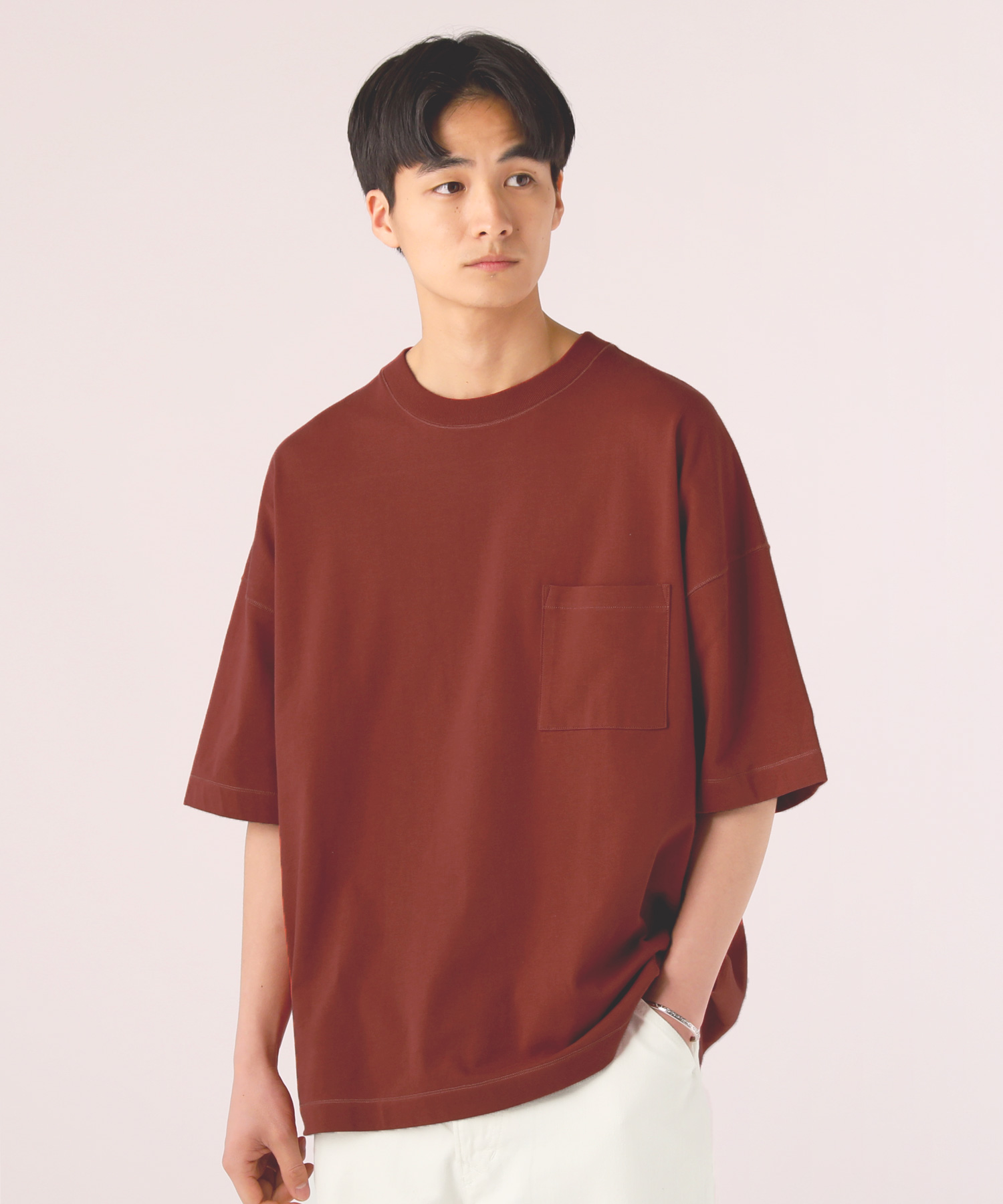 SLICK（スリック） Tシャツ メンズ カットソー 半袖 クルーネック 胸