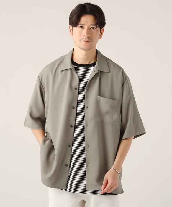 メンズ 半袖シャツ カジュアル ルーズ 5分袖シャツ Q00019 楽天市場】シャツ メンズ 半袖 5分袖 夏 夏服 ストライプ 無地