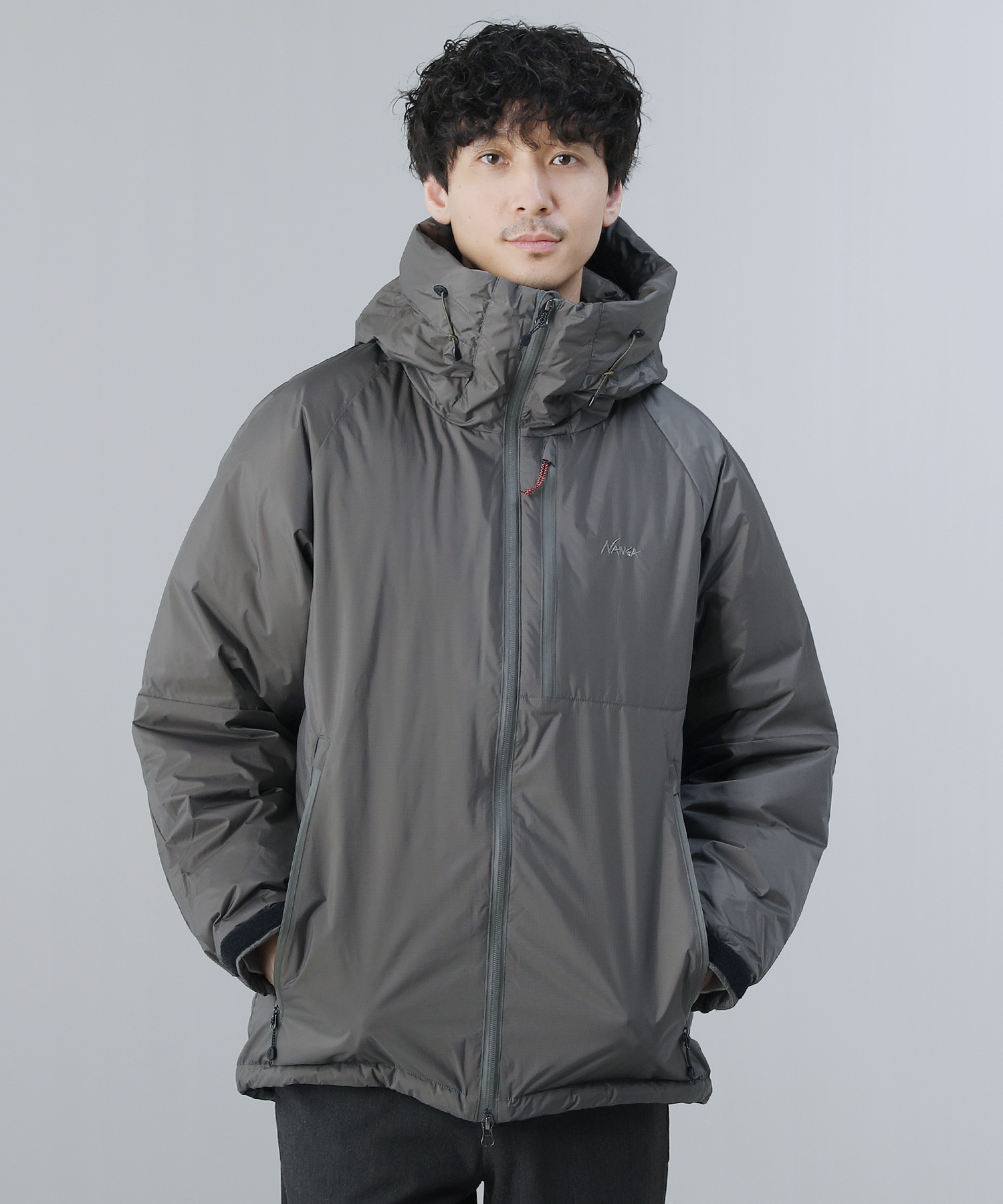 ナンガparka ダウンジャケットフードナイロン防寒キャメルM 【公式通販】
