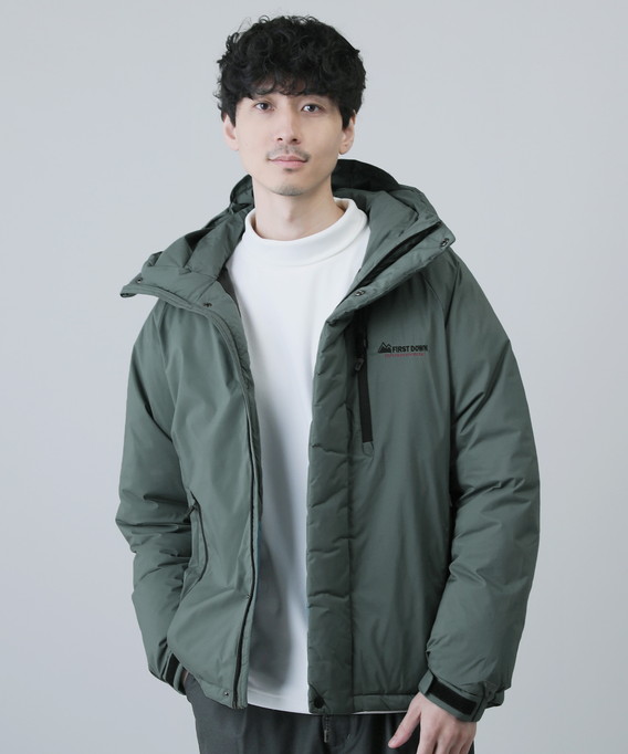 中綿ジャケット アウター メンズ 冬 冬服 ハイネック フード オールウェザー FIRST DOWN EXPLORATION GEAR 5452140｜spu｜02