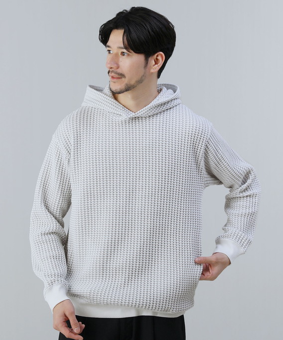 OFF‐WHITE☆アロータブカオスニットパーカー ウール 長袖 BEAUTY＆YOUTH UNITED ARROWS パーカー 「WEB限定 WARDROBE
