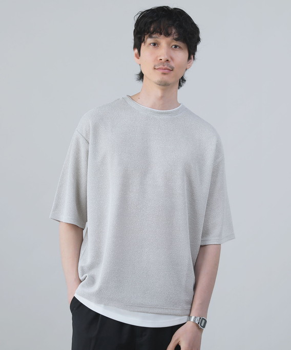 nagonstans　2020SS フェイクレイヤードTee　定価20000円 nagonstans(ナゴンスタンス) shirt×cut long-sleeves t-shirt