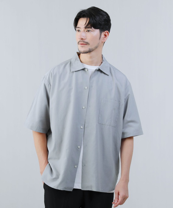 MHL サイズⅡ コットン リネン 半袖シャツ(グレー) 中古・古着通販】MHL (エムエイチエル) 半袖コットンリネンシャツ