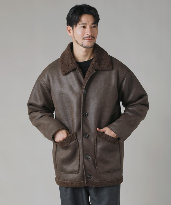 ランチジャケット ムートンジャケット メンズ 秋 秋服 冬 冬服