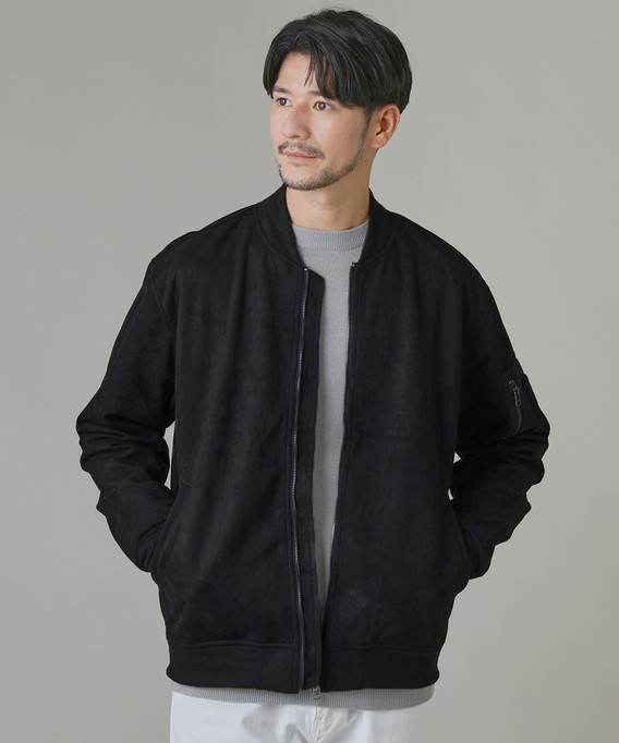 MA-1 ブルゾン ジャケット アウター メンズ 秋 秋服 フェイクスエード