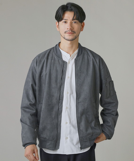MA-1 ブルゾン ジャケット アウター メンズ 秋 秋服 フェイクスエード