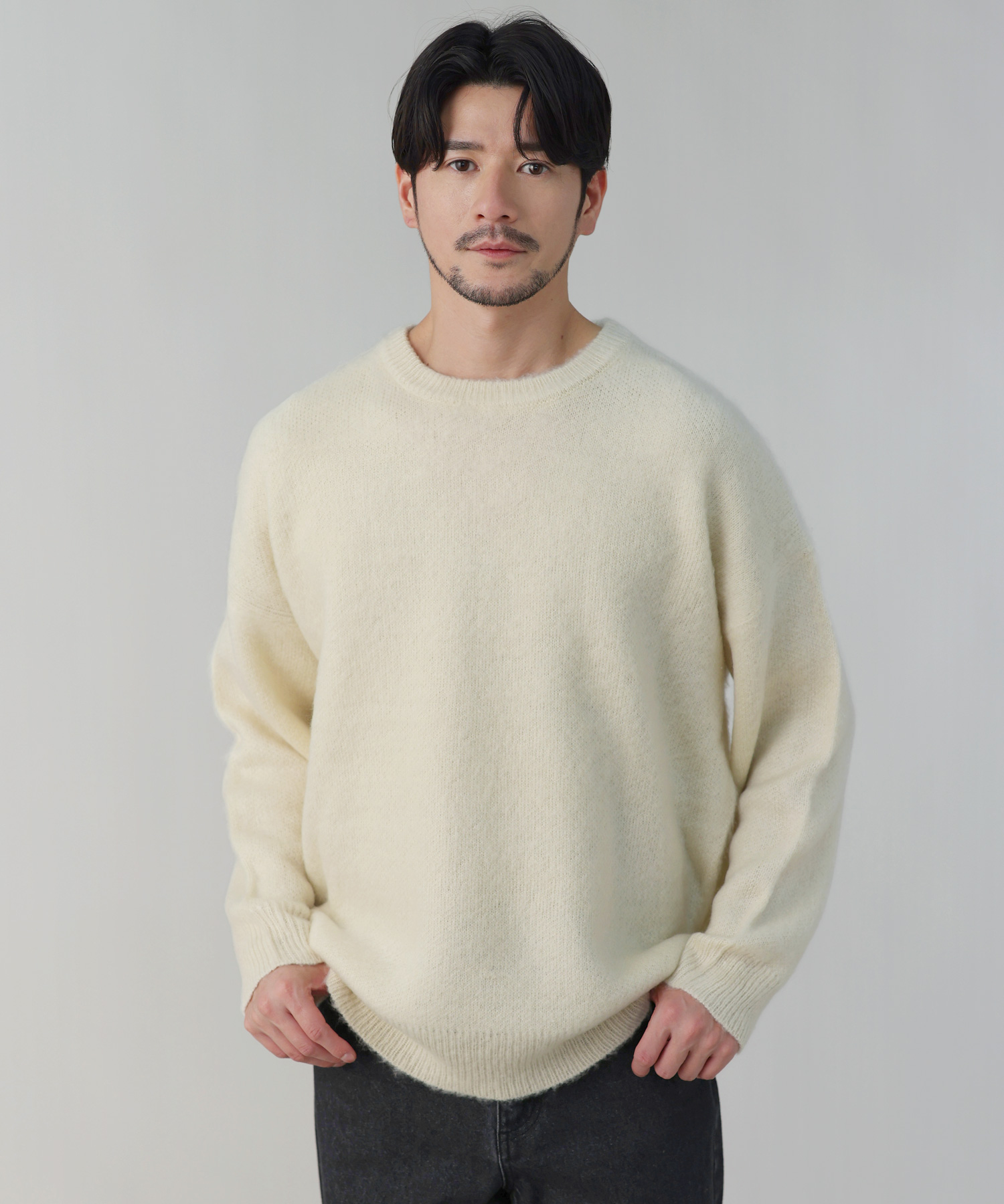 メンズ 【新品未使用】フォードット FOH. モヘア混 セーターM~L 定価