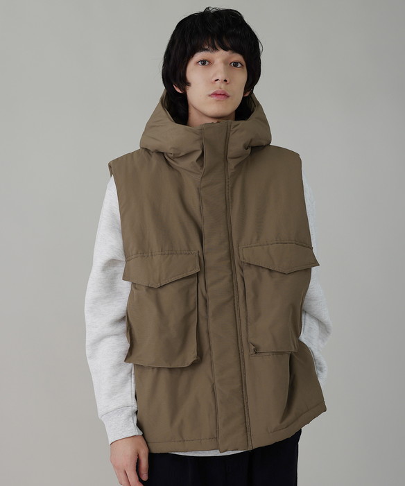 Audience（オーディエンス） ベスト 中綿 フードベスト アウター