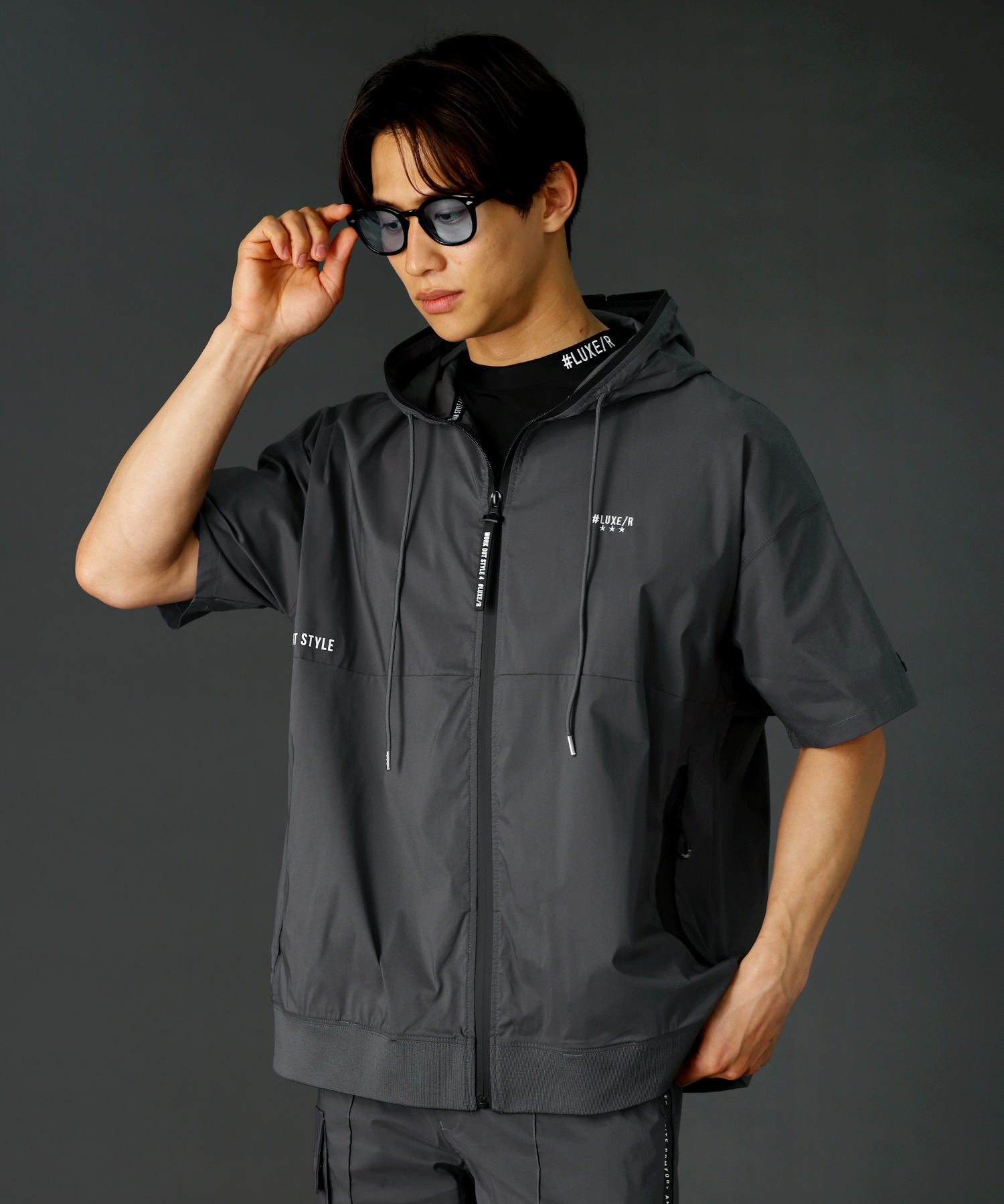 LUXE/R ナイロンセットアップ XL　ゴルフ LUXE/R（ラグジュ） 【セットアップ対応】 ゴルフウェア メンズ