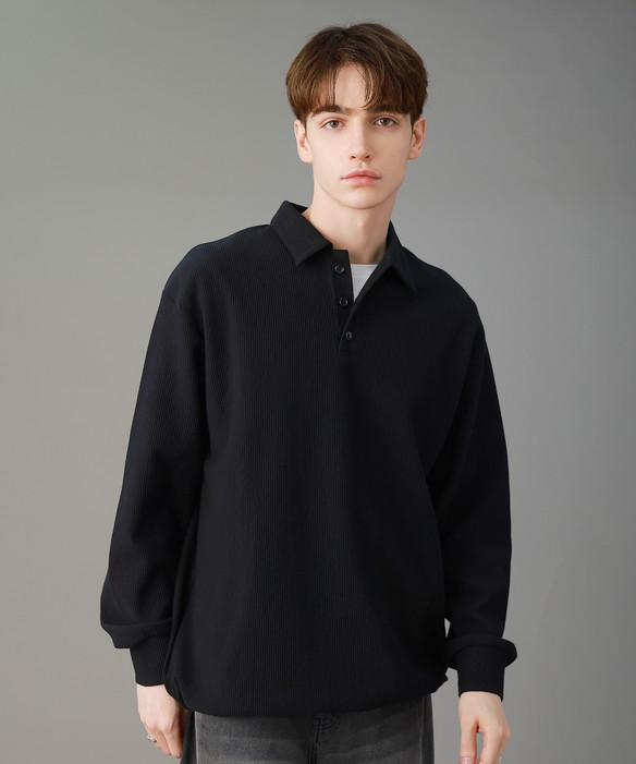 SLICK（スリック） ニットポロ ポロシャツ メンズ 長袖 秋 秋服 冬 冬