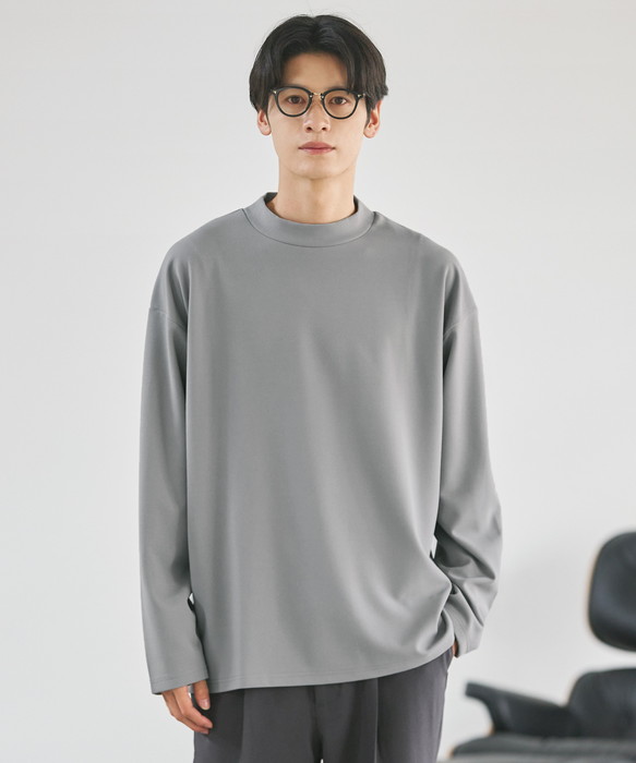 repetto カットソー　長袖　グレー　M カットソー Tシャツ トップス メンズ 秋 秋服 長袖 ロンT 静電気